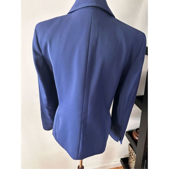 Kasper navy blue tailored blazer jacket size 6 - Picture 2 of 6